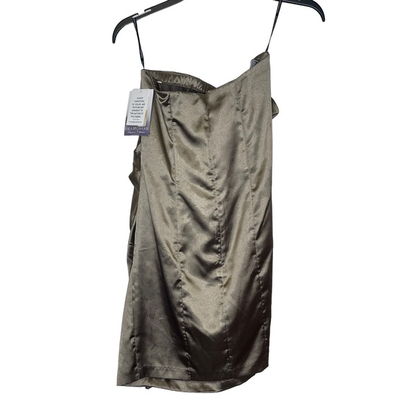 Jessica McClintock Strapless Dress Gunne Vintage Sax Runched Prom Bandage 7 NWT - Picture 9 of 9